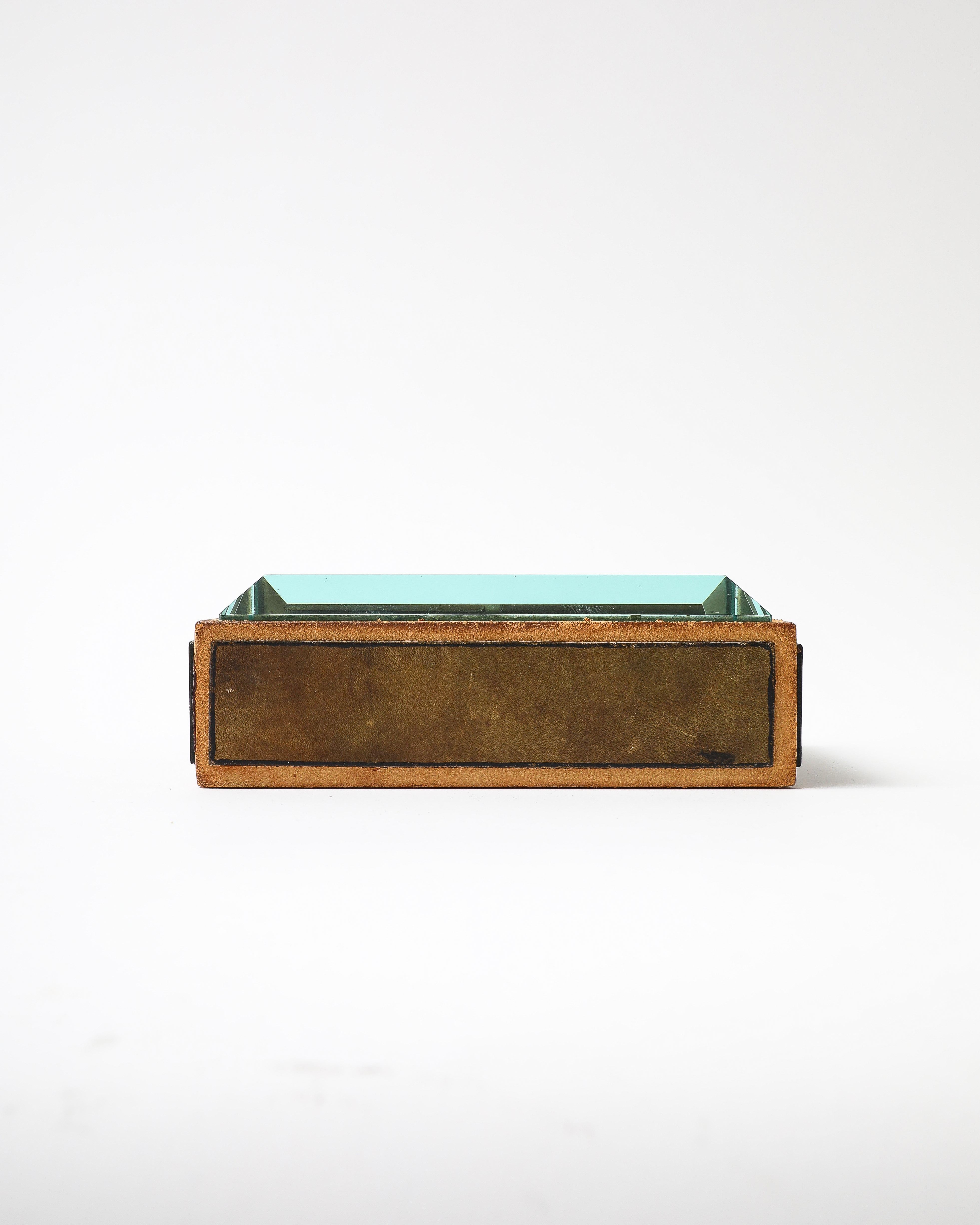 Glass and Wood Box For Sale 9