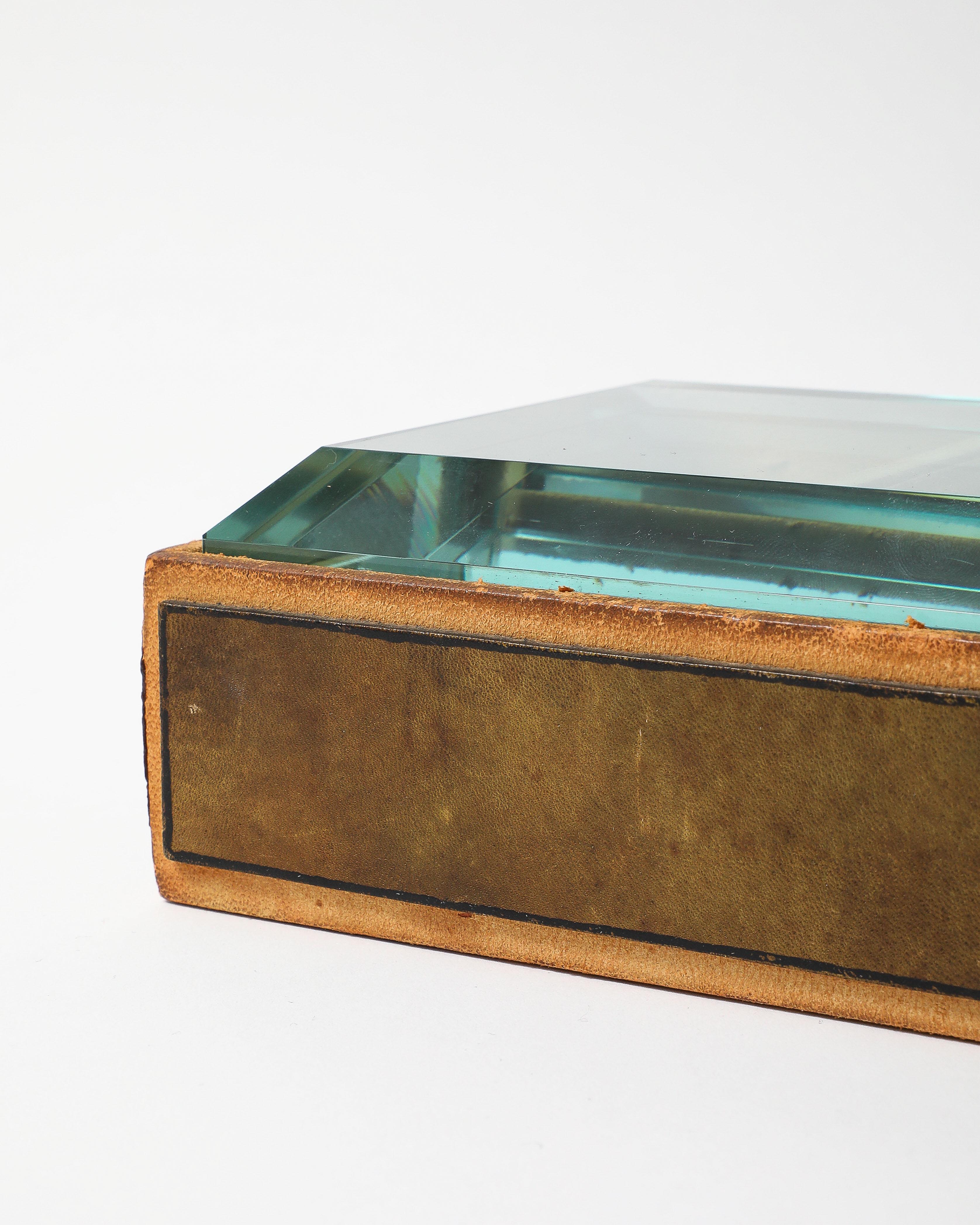 Glass and Wood Box For Sale 11