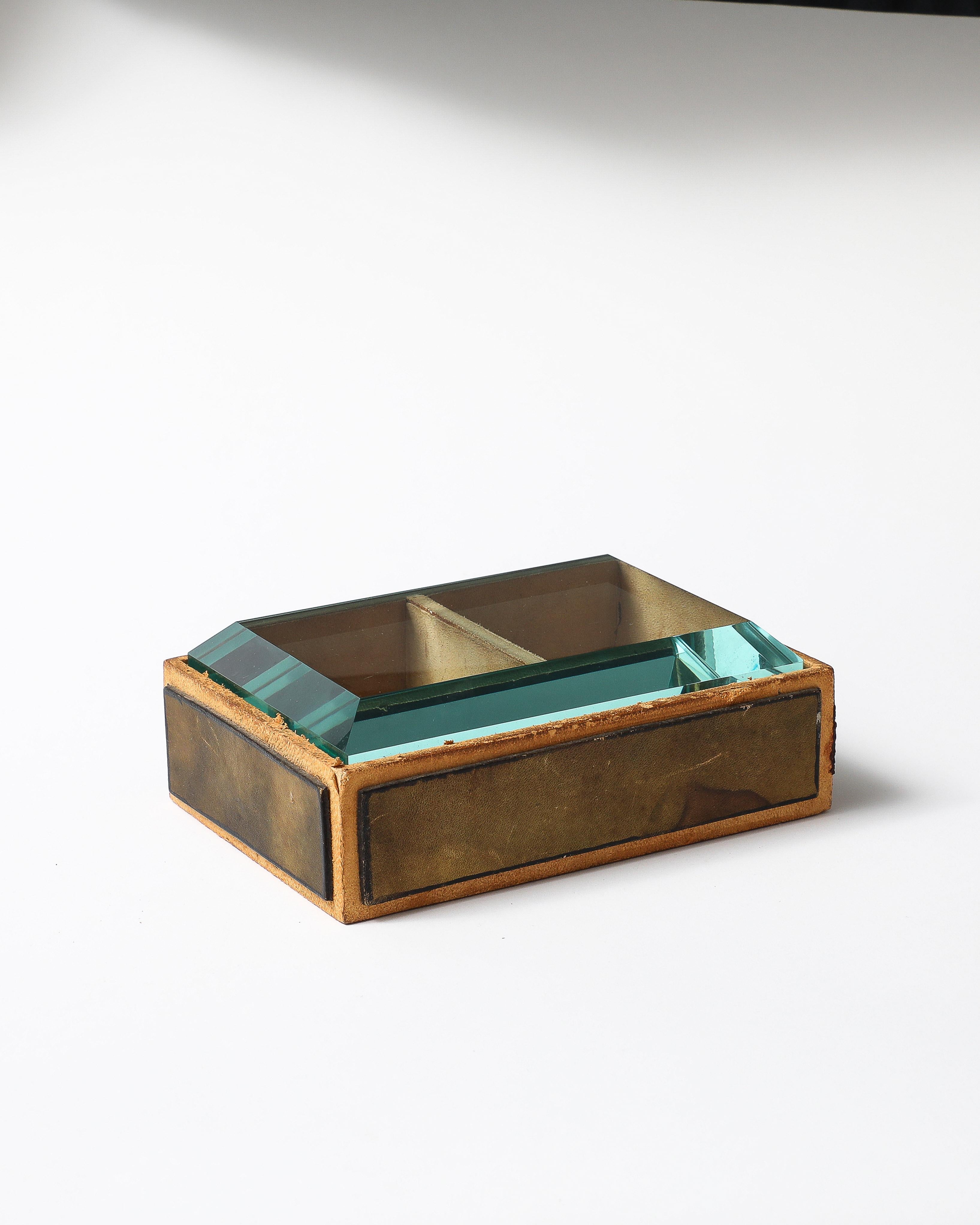 Glass and Wood Box For Sale 1