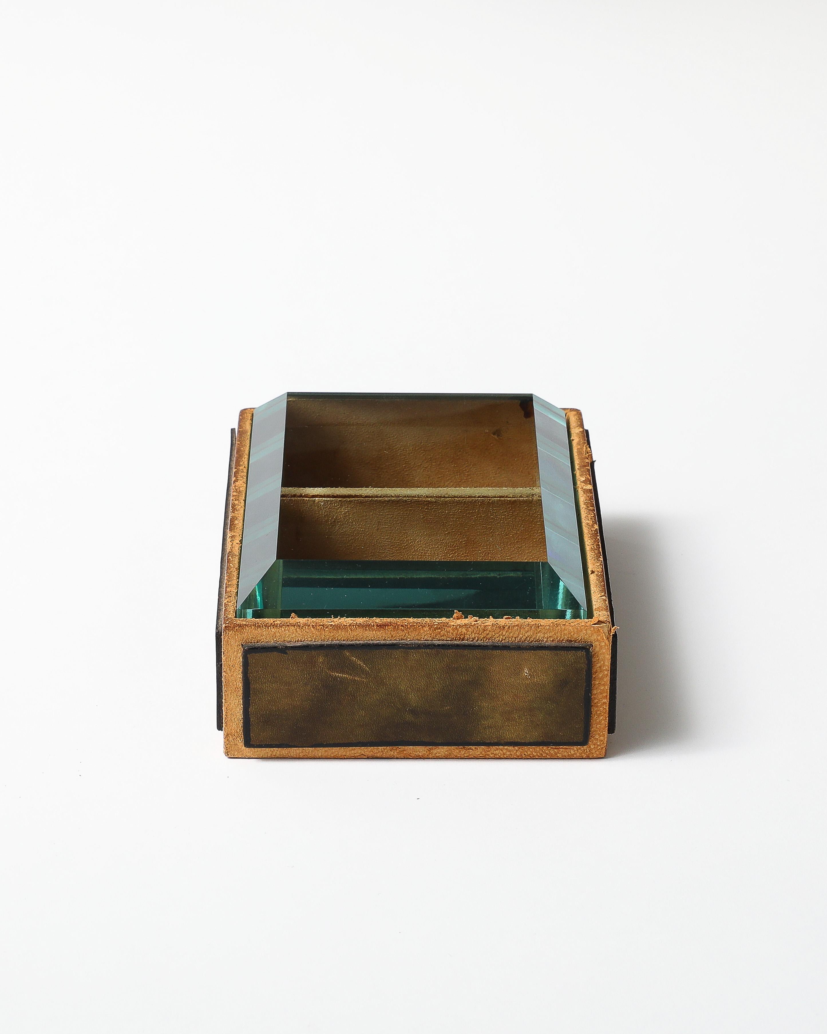 Glass and Wood Box For Sale 3