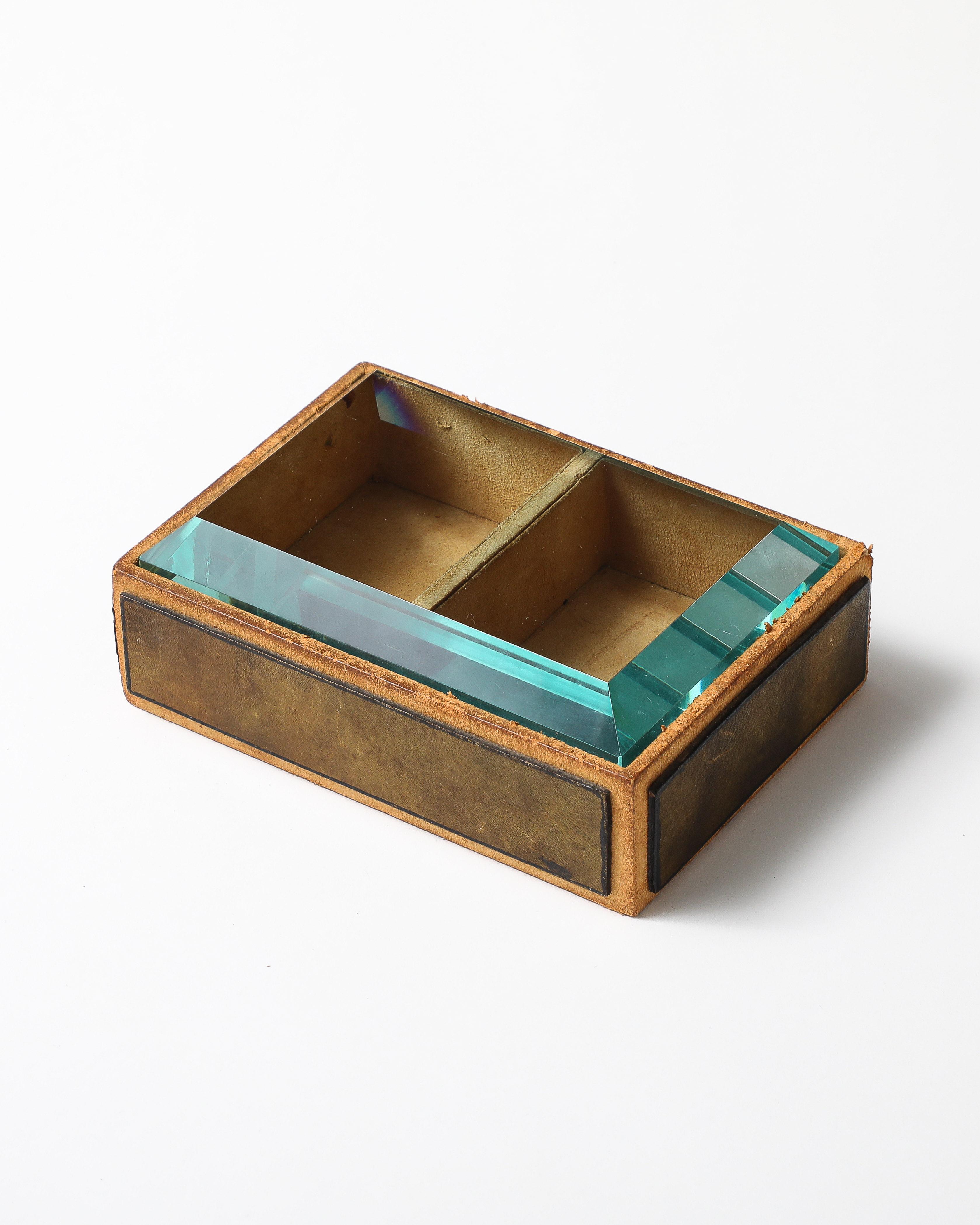 Glass and Wood Box For Sale 4