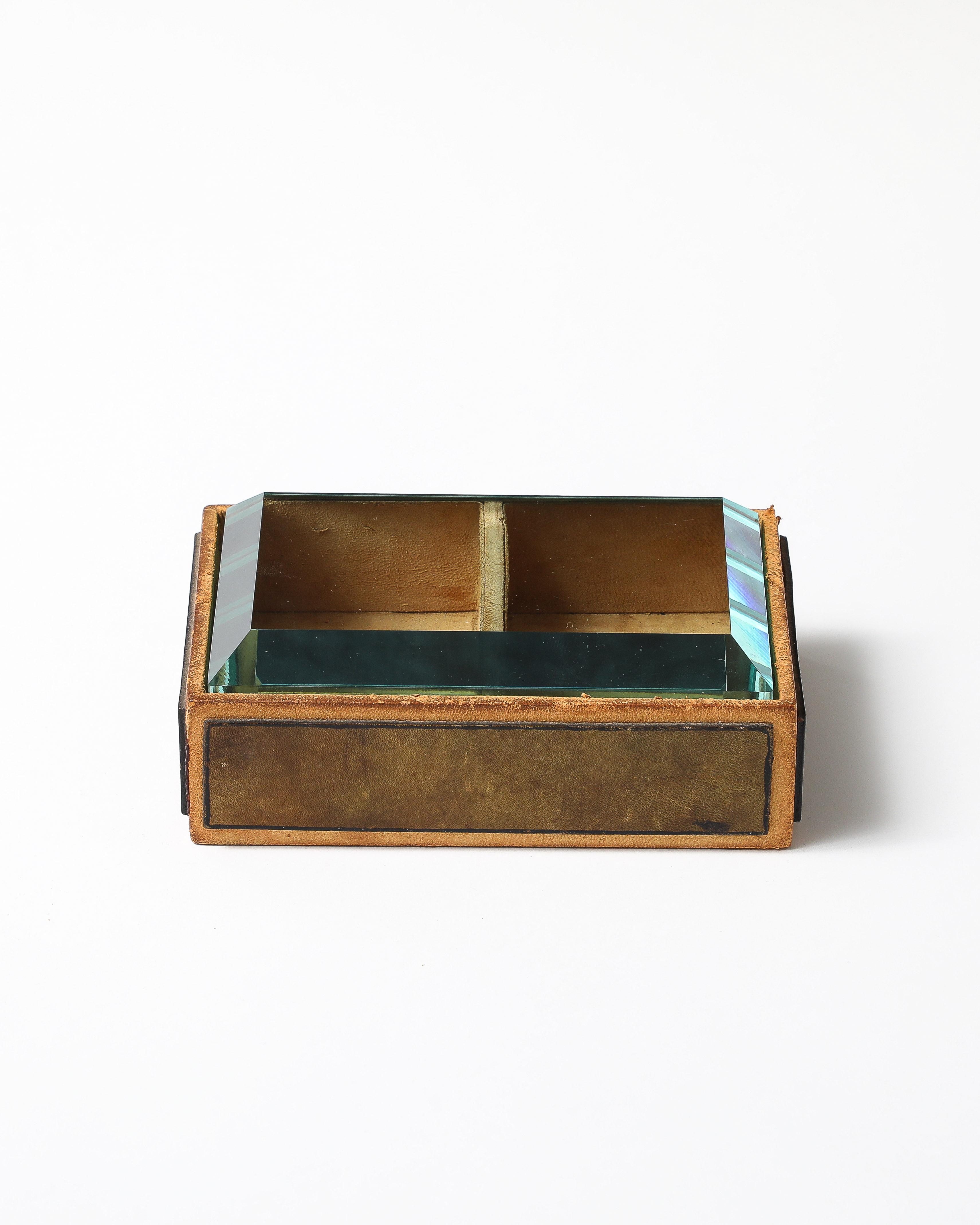 Glass and Wood Box For Sale 5