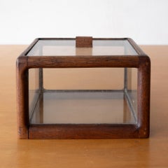 Glass and Wood Studio Crafted Curio Display Box