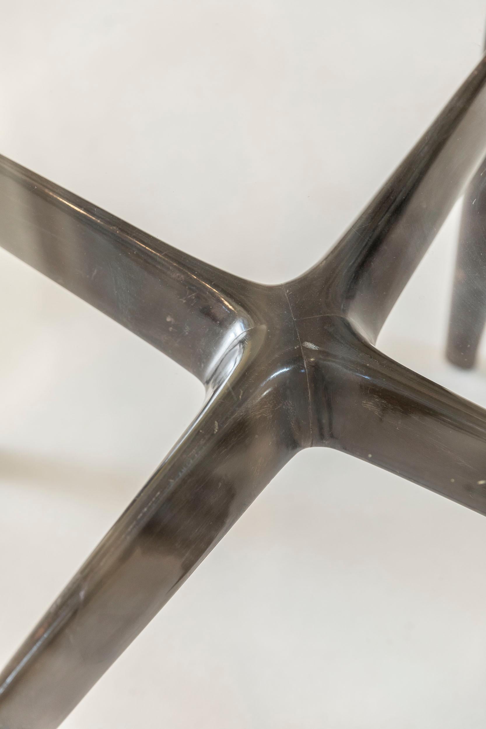 Glass and Wood Table Attributed to Osvaldo Borsani For Sale 7