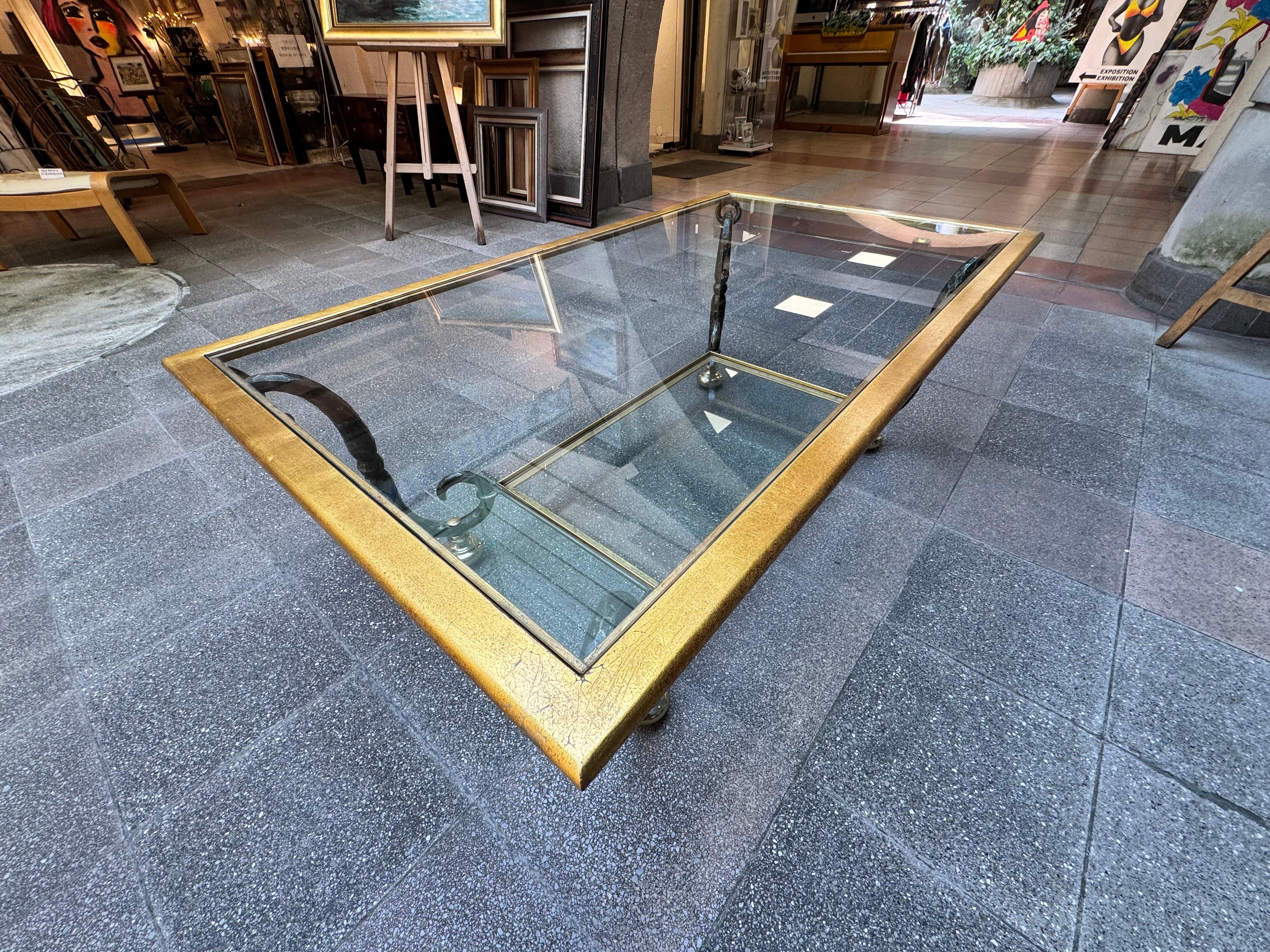 Table basse en verre et fer forgé de Banci Firenze - 1980 Smail Titi 130 X 74 en vente 13