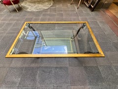Glass and wrought iron coffee table by Banci Firenze - 1980- Smail Titi 130 X 74