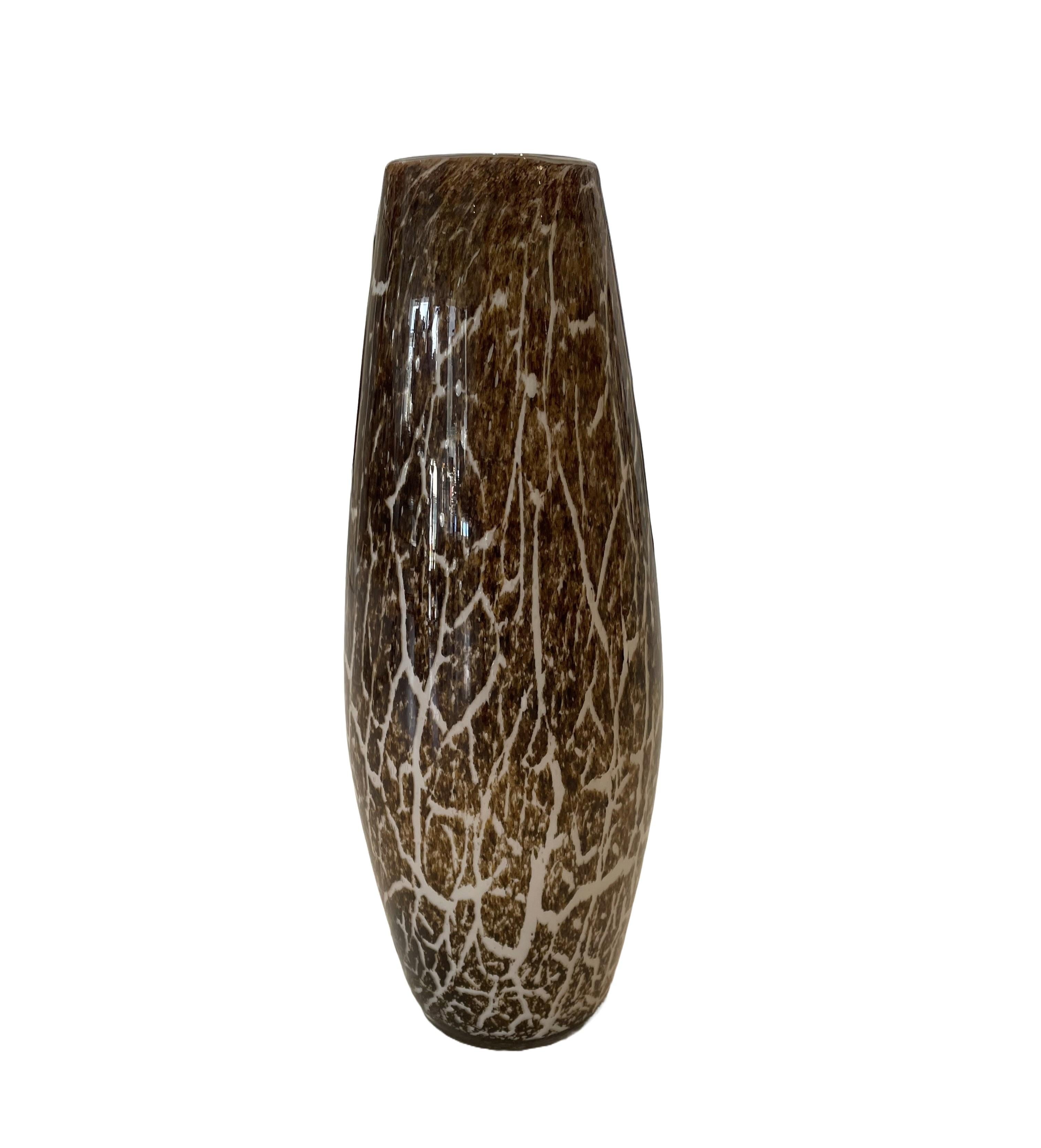 Modern Glass Animal Print Vase For Sale