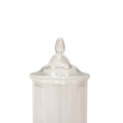 Glass Apothecary Vase with Lid, Italy, 1950
