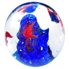 Glass aquarium paperweight by Gino Mazzuccato
