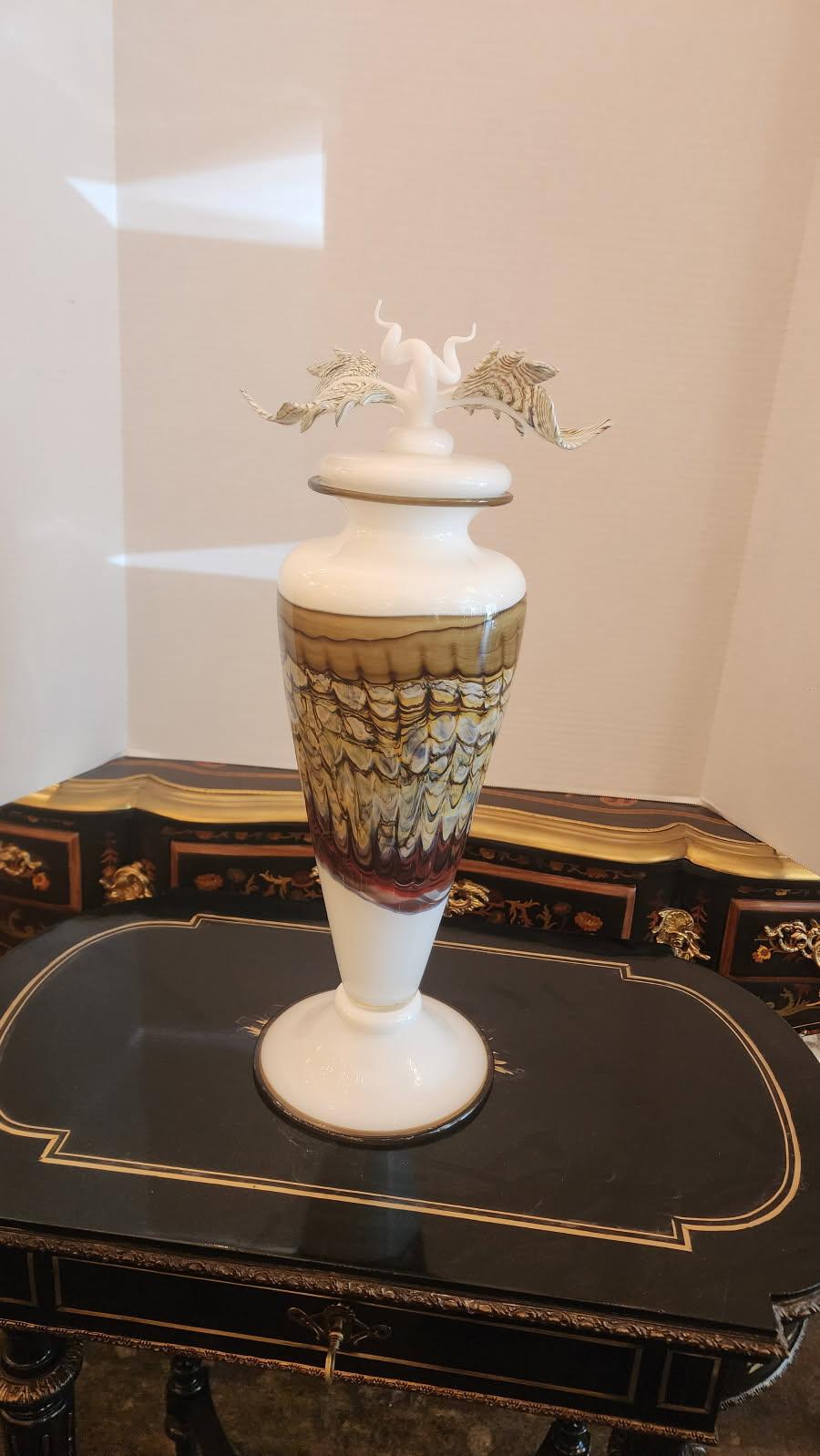 XX secolo Urna crematoria in vetro artistico in vendita