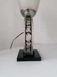 Glass Art Deco Table Lamp
