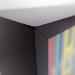 Glass Artist's work "Barabas" Signed S.Bonnamour" - Mondrian style