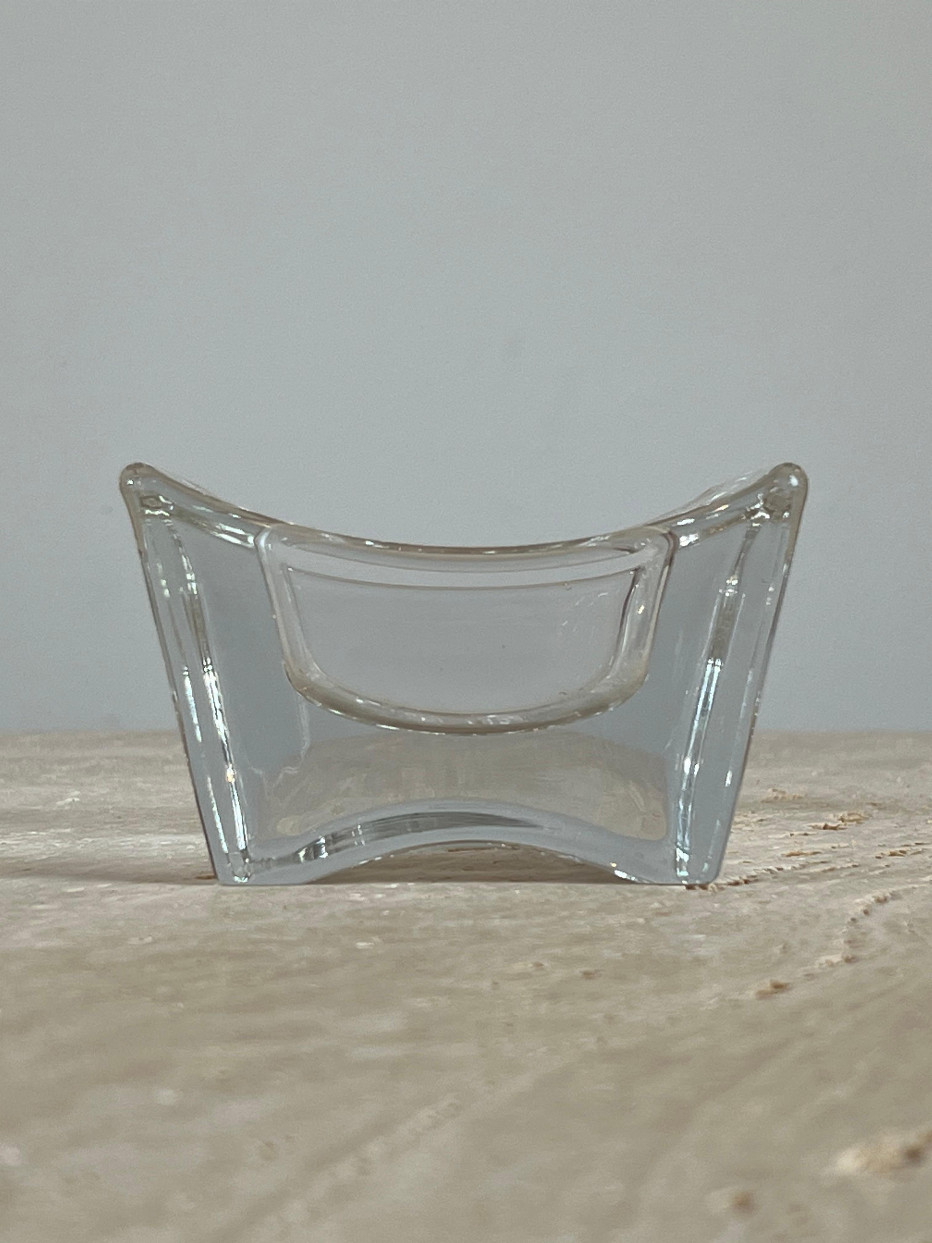 vintage square glass ashtray