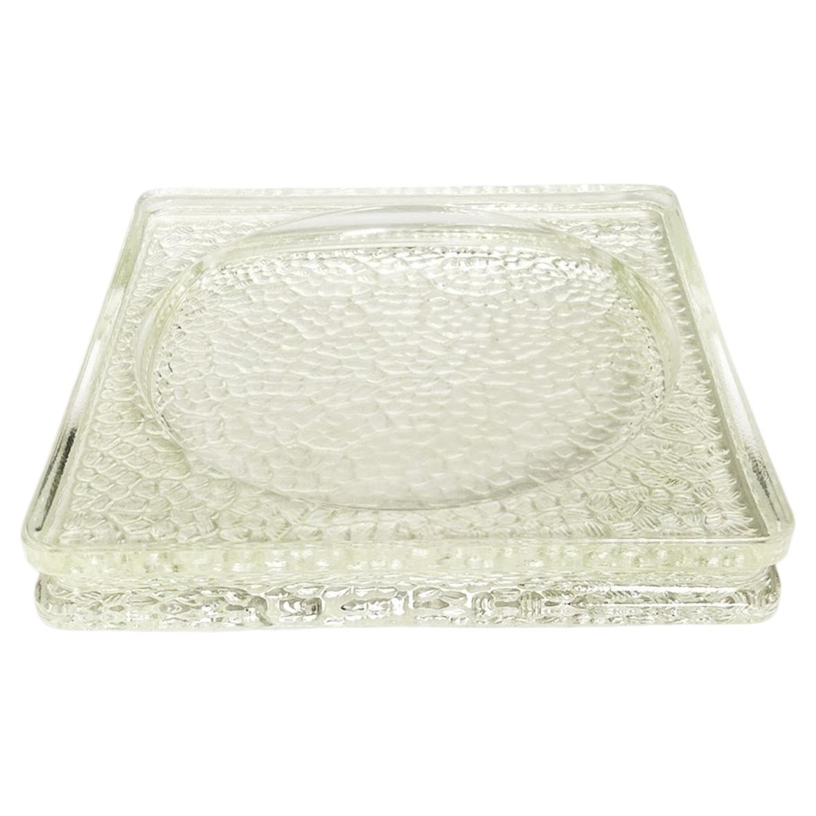 Glass ashtray attributed to Le Corbusier, Saint-Gobain glass, France, 1930