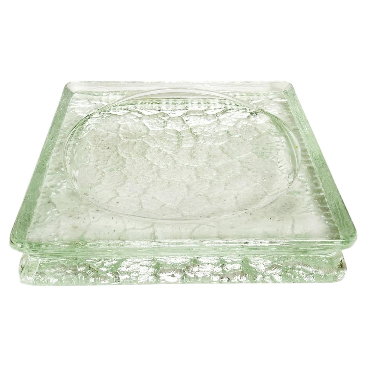 Glass ashtray attributed to Le Corbusier, Saint-Gobain glass, France, 1930