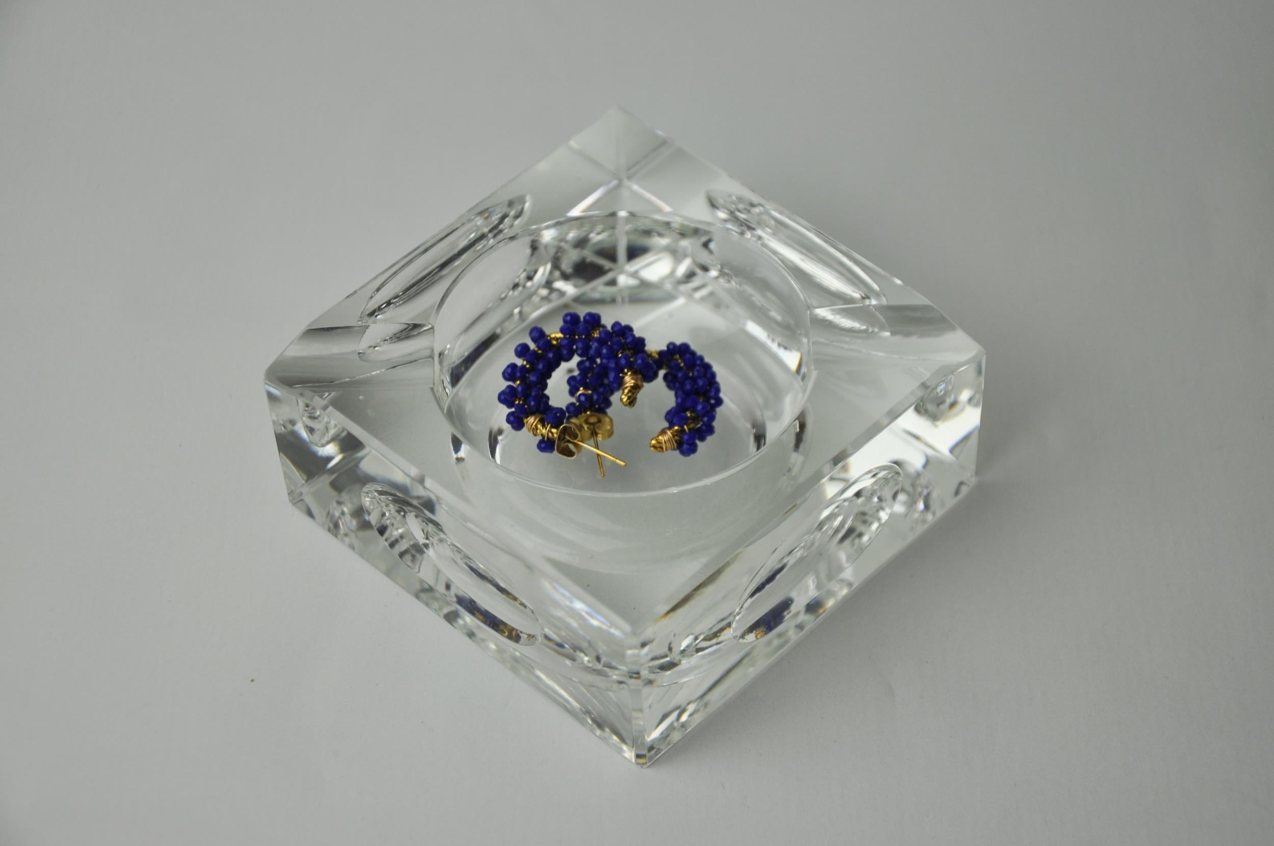 Glass ashtray by Antonio Imperatore, murano glass, Italy, 1970 For Sale 1