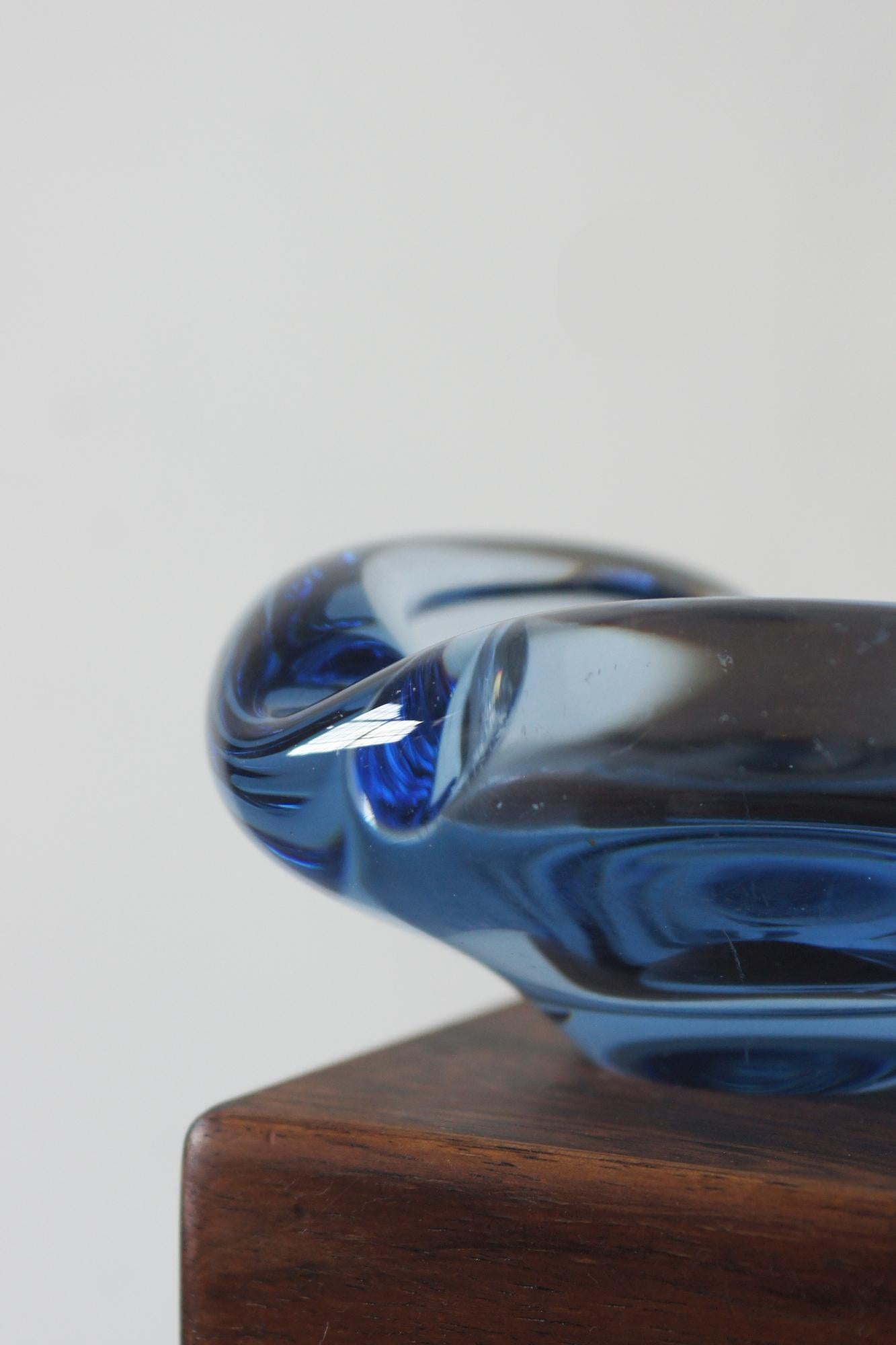 Mid-Century Modern Glass Ashtray by  Per Lütken  for Holmegaard, 1950s For Sale