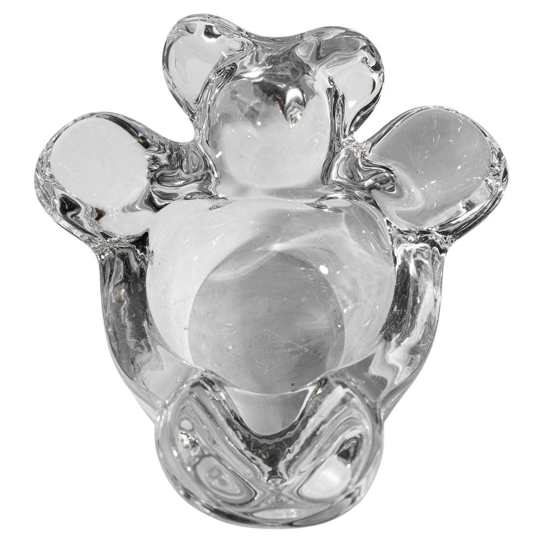 Glass ashtray in the shape of a lying bear, Vienna, around 1970