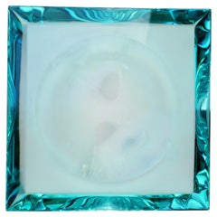 Glass ashtray, possibly Fontana Arte or Krupp.