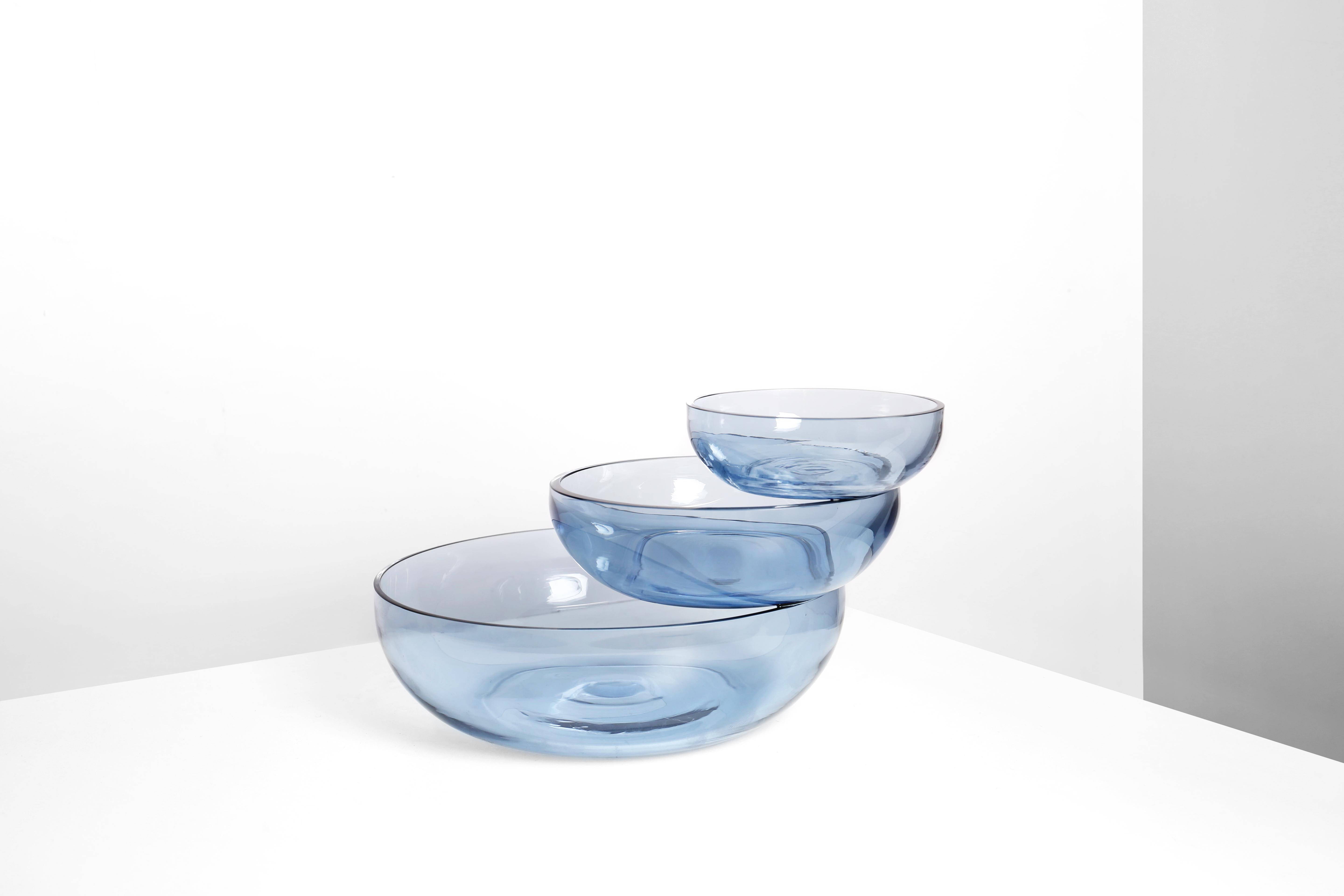 Glass balance bowls by Joel Escalona
Dimensions: D 70 x W 40 x H 25 cm
Materials: Glass
Also available in different dimensions and materials.

To witness how one of our designs is manufactured in NOUVEL Studio is quite the experience. To make a