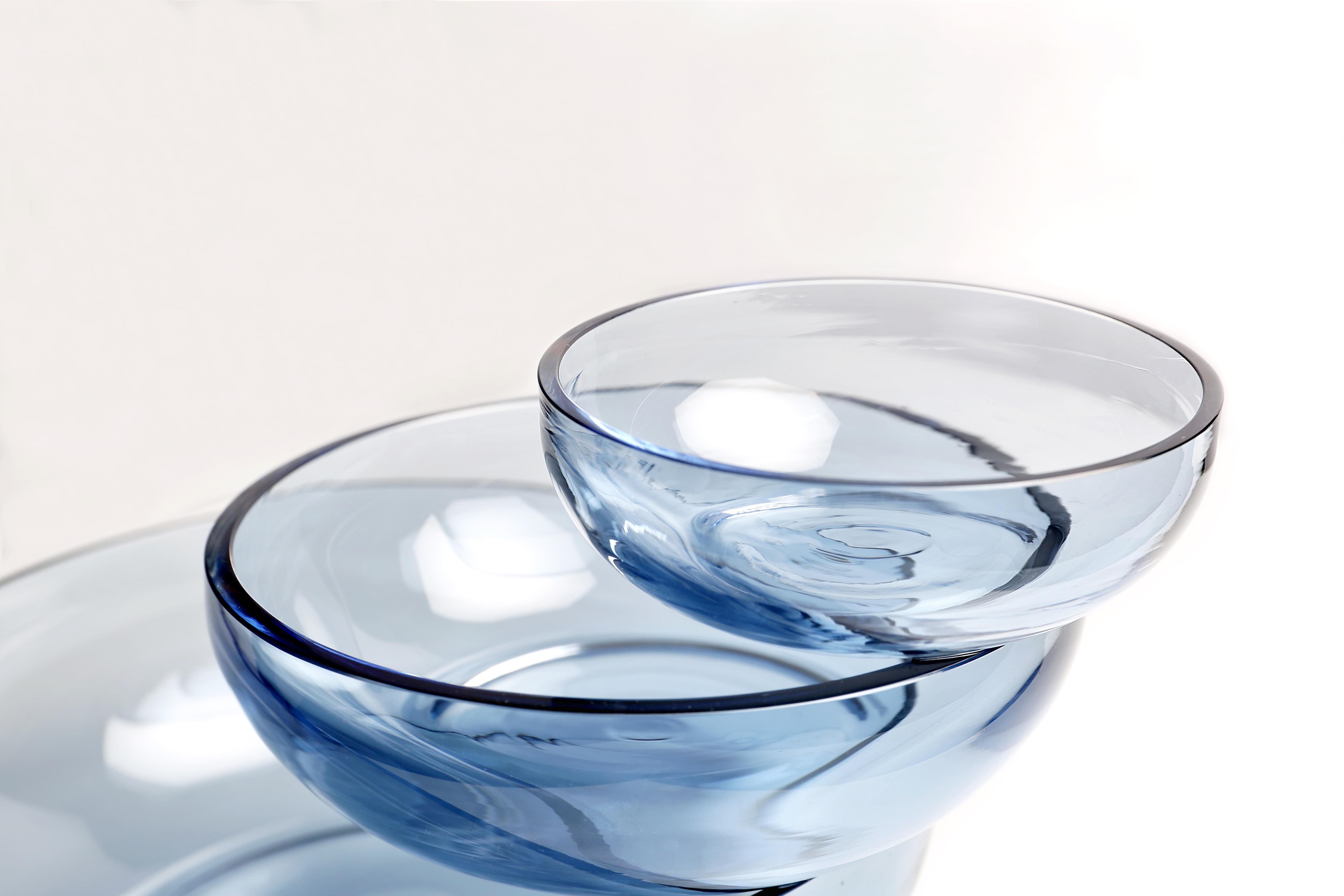Contemporary Balancing Glass Sculptural Bowl from the Balance Collection by Joel Escalona