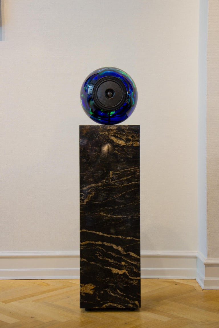 Customizable Glass Ball Full-Range Pedestal Mono Speaker.  For Sale 3