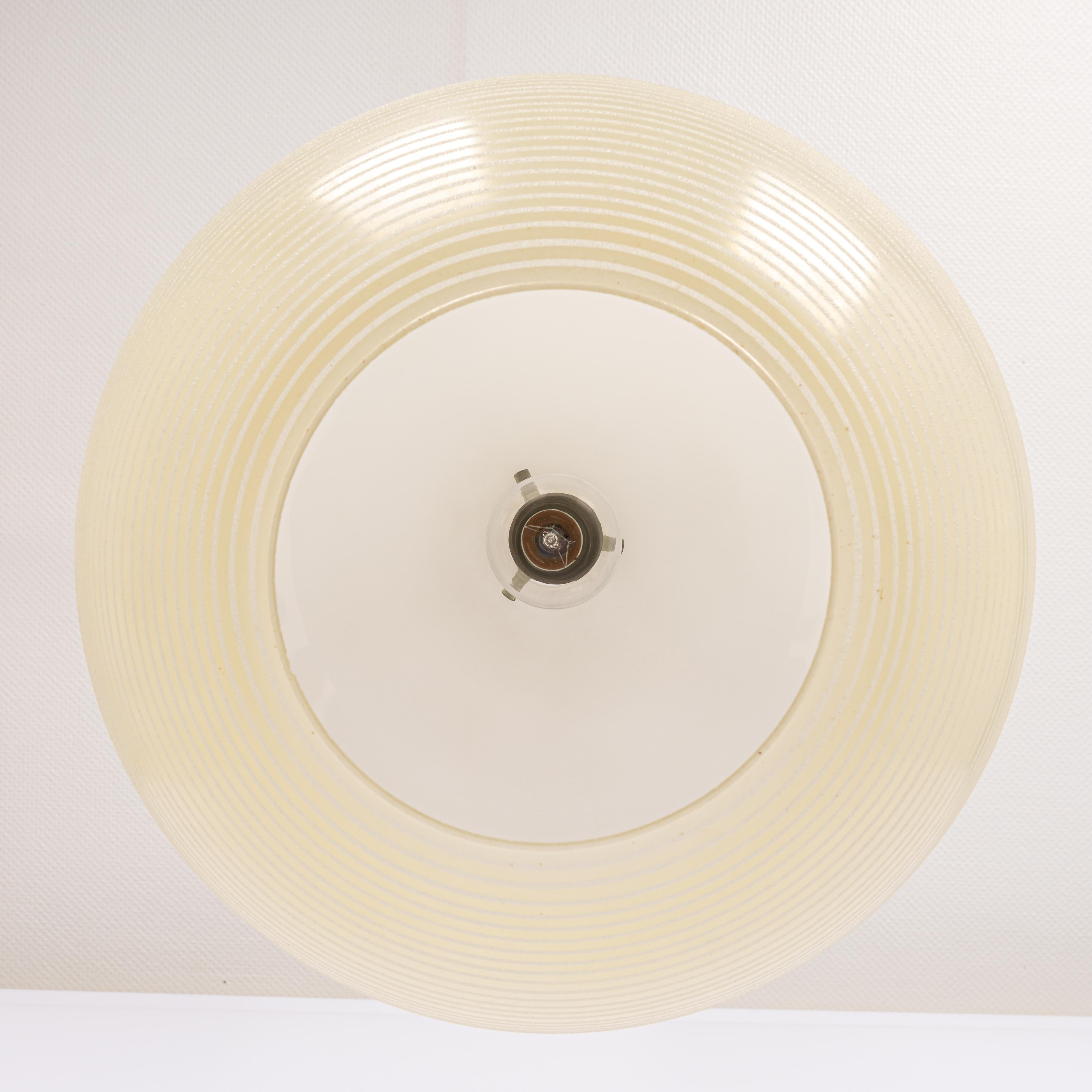 Glass Ball Pendant Light by Doria, Germany, 1960s In Good Condition For Sale In Aachen, NRW