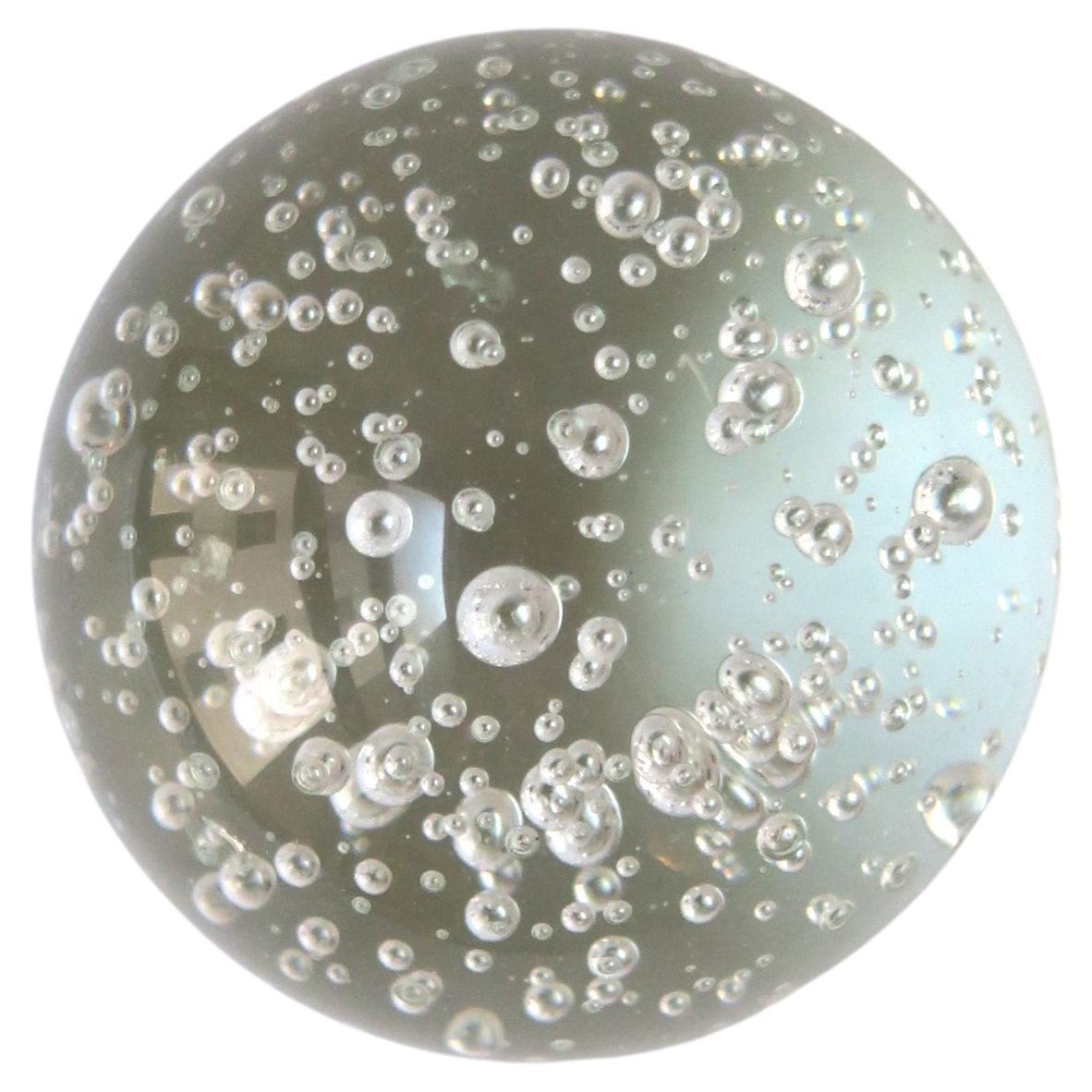 Glass Ball Sphere with Bubble Design For Sale