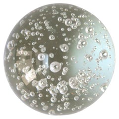 Vintage Glass Ball Sphere with Bubble Design
