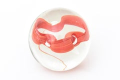 Glass Ball with Embedded Mixed-Media Desk Accessory