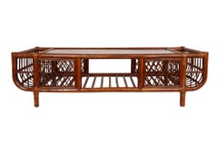 Glass & Bamboo Coffee Table