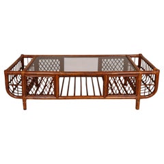 Glass & Bamboo Coffee Table