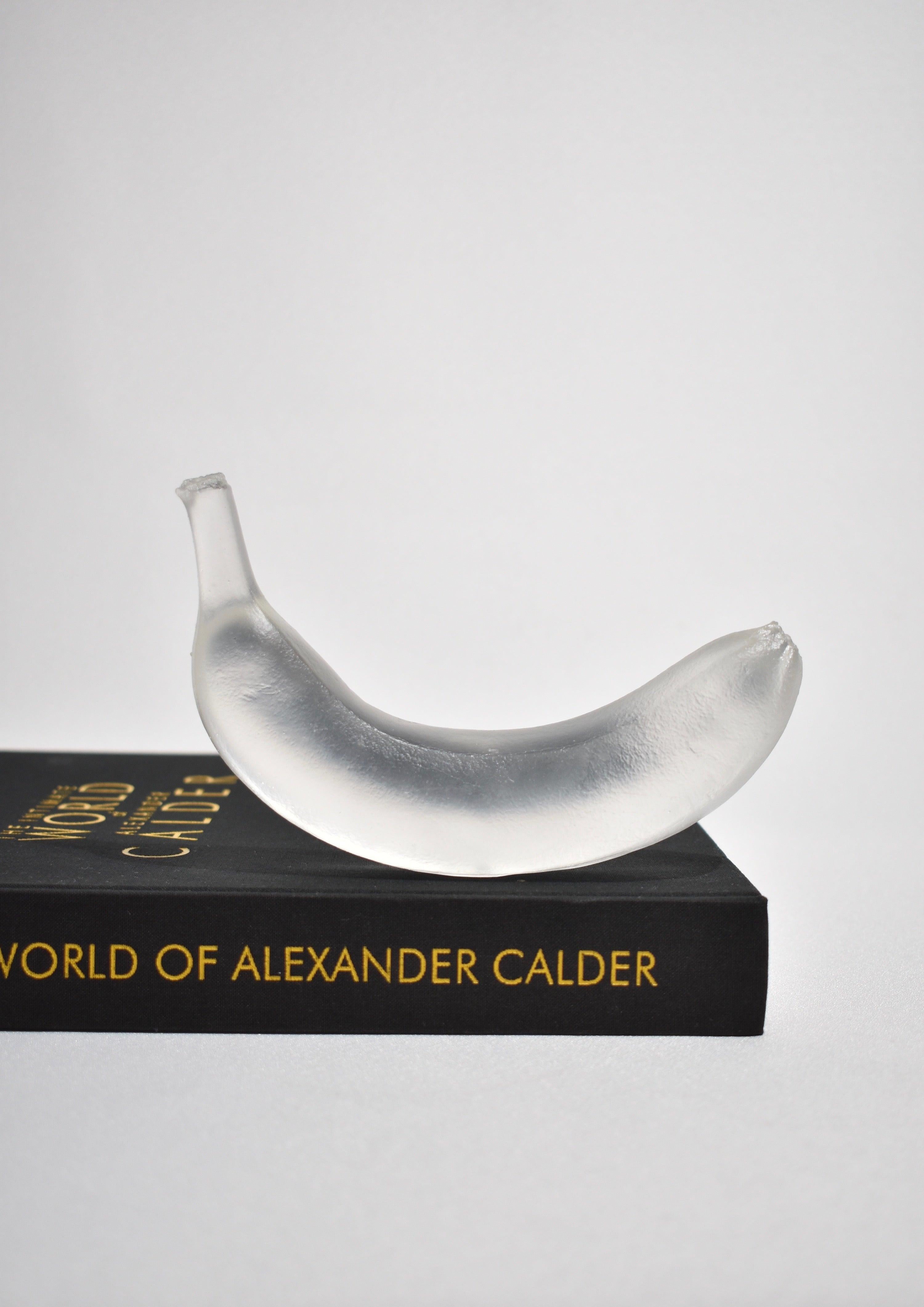 Cast Glass Banana in Clear