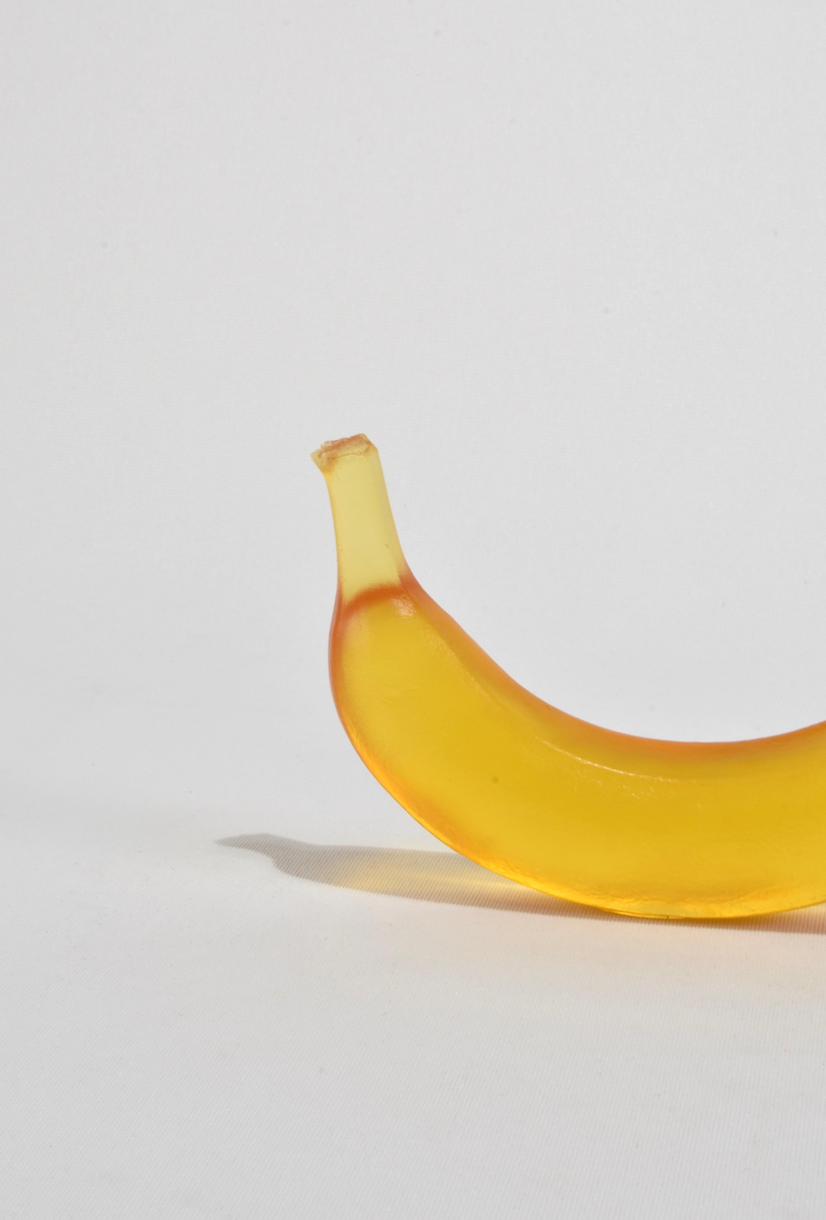 Hand-Crafted Glass Banana in Honey
