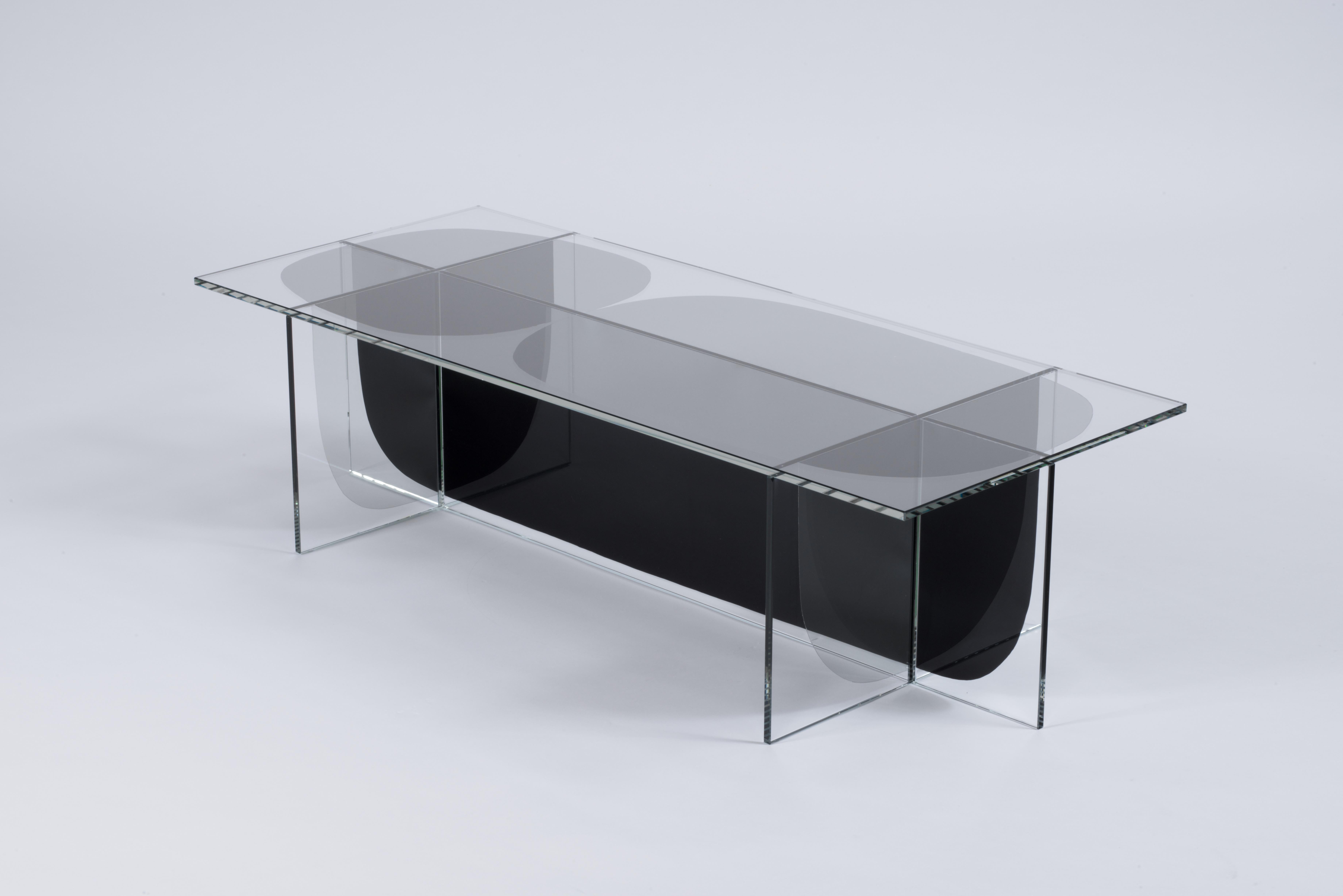 Glass Bipolar Coffee Table by Oskar Peet and Sophie Mensen (Postmoderne)