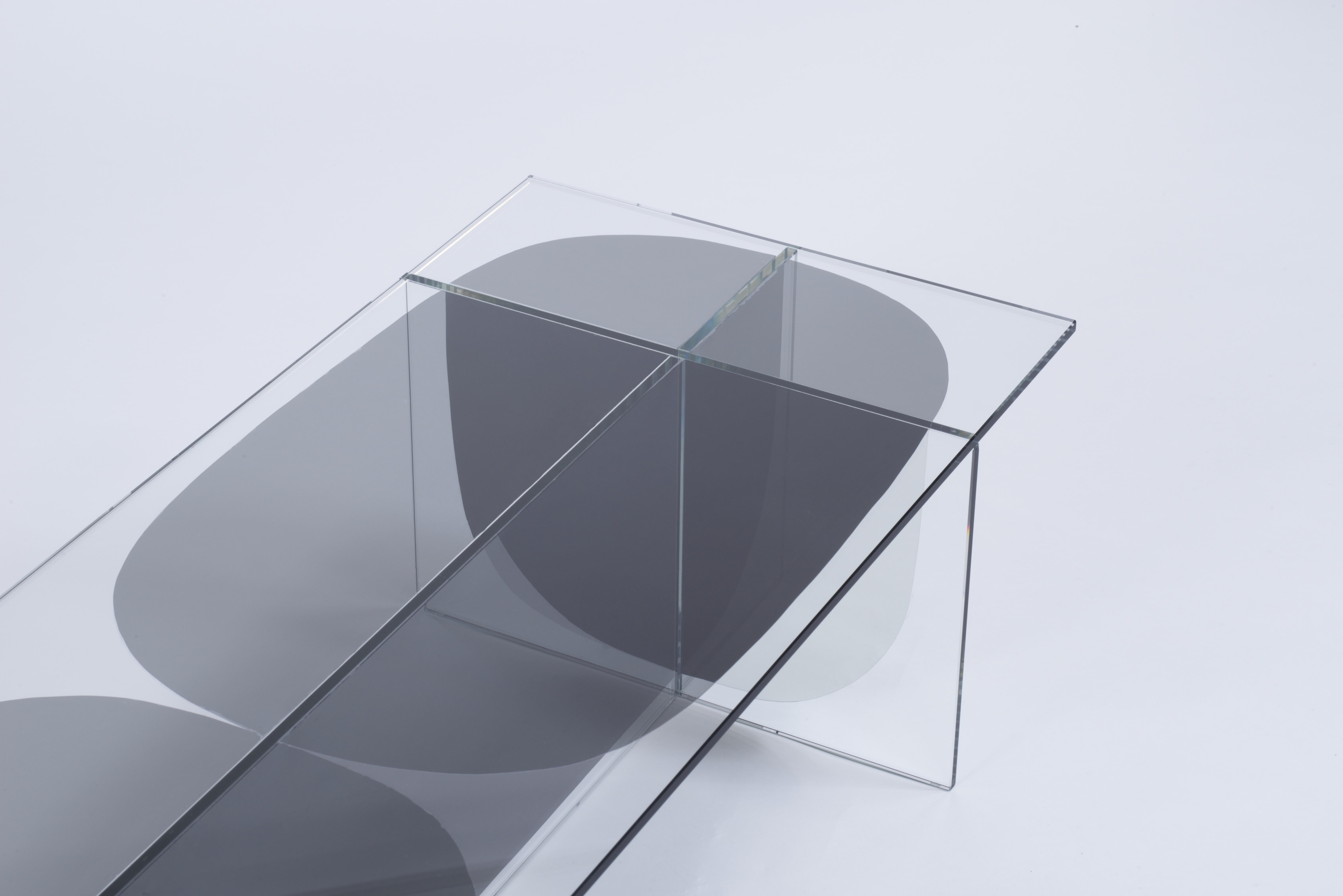 Post-Modern Glass Bipolar Coffee Table by Oskar Peet and Sophie Mensen