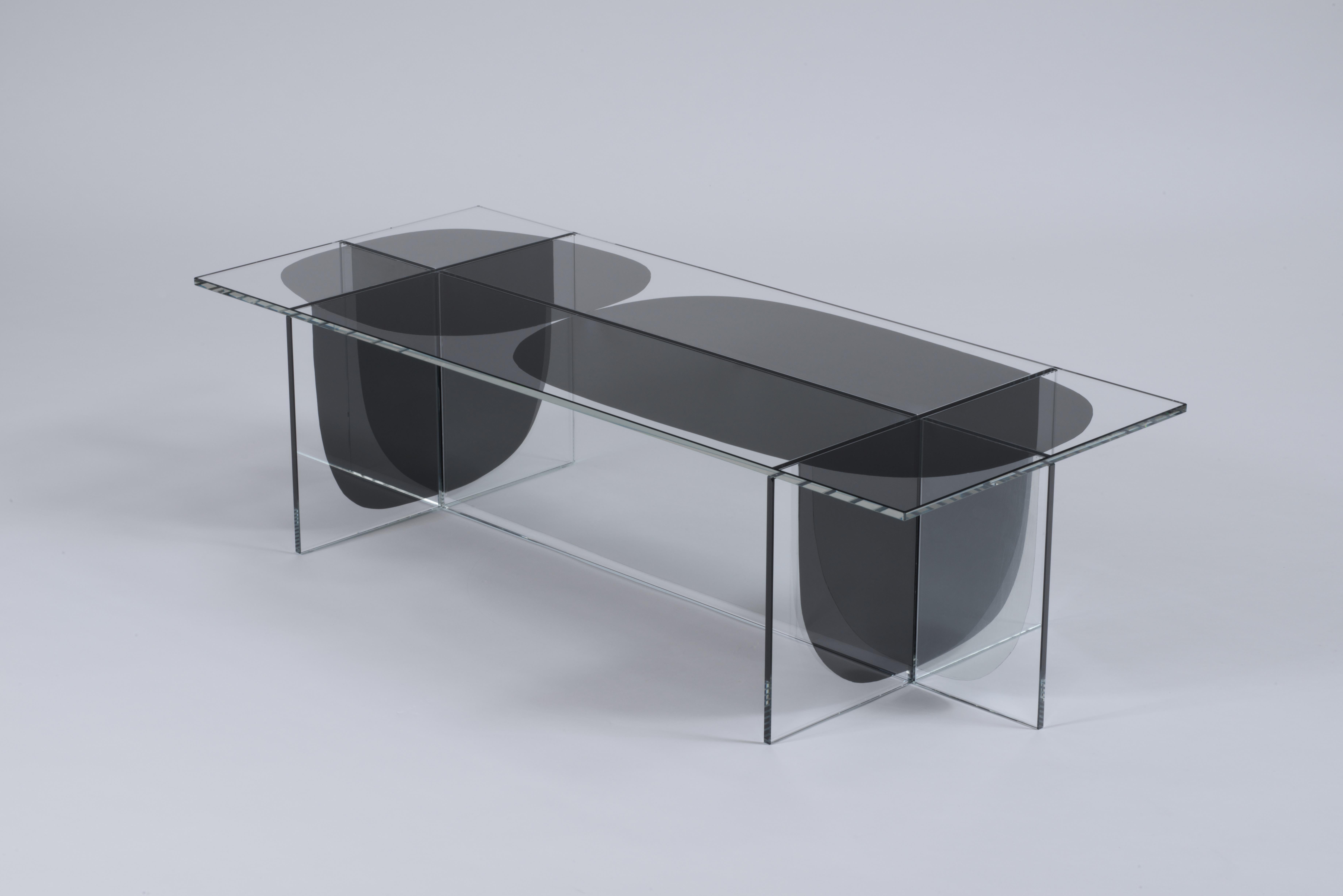 Dutch Glass Bipolar Coffee Table by Oskar Peet and Sophie Mensen