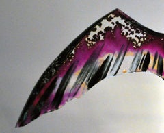 Glass Bird by Tróndur Patursson in Purple Colors