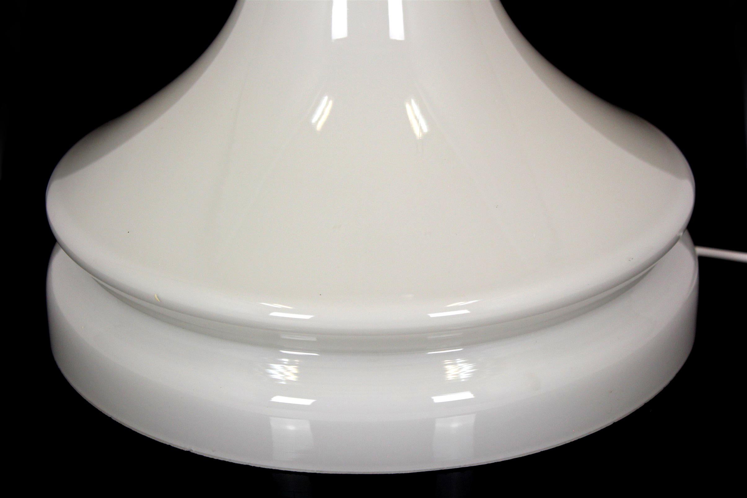 Glass Bishop Chess Table Lamp by Ivan Jakeš for Osvětlovací Sklo Valašské Meziří In Good Condition In Żory, PL