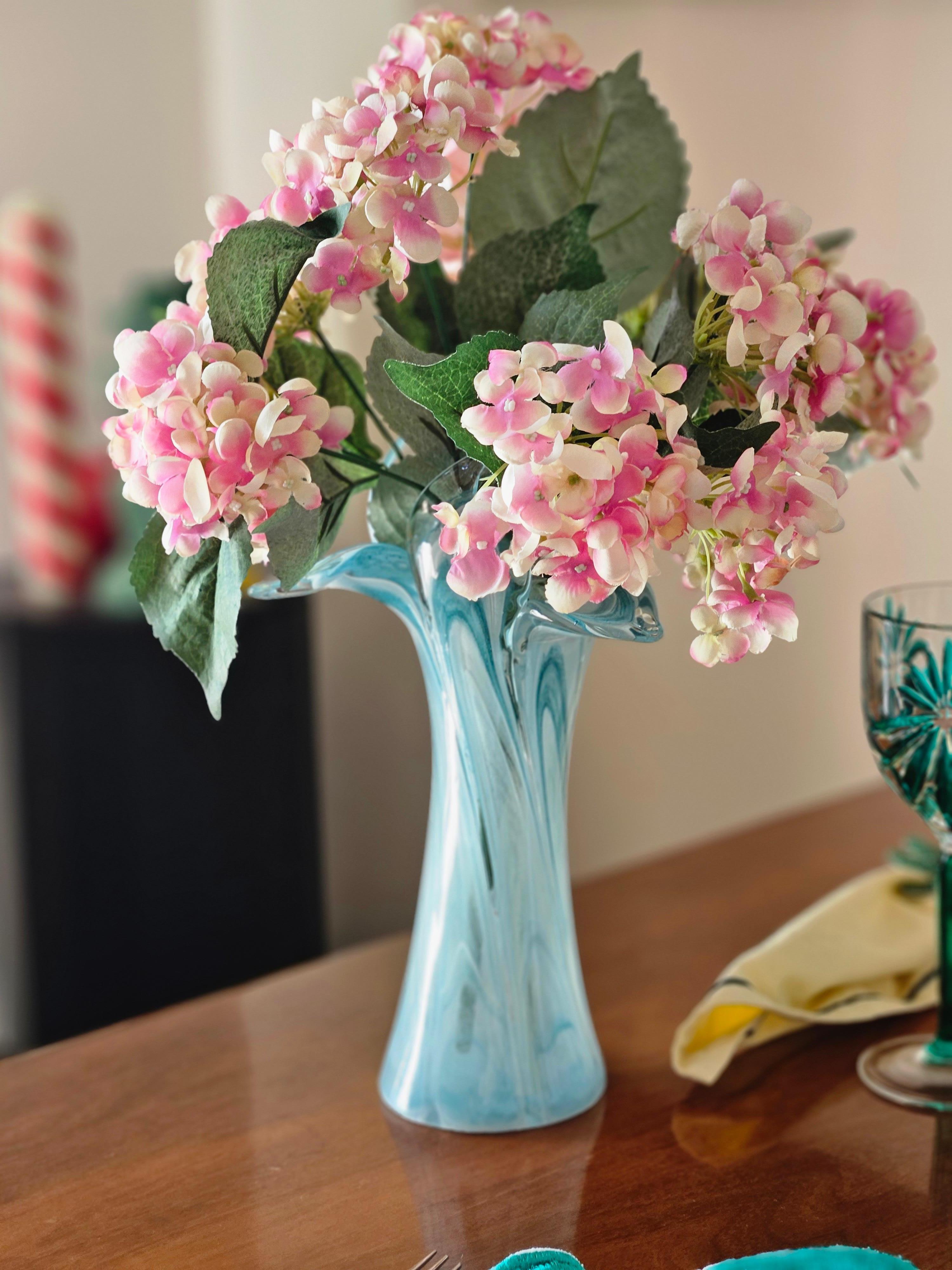 italien Vase bleu, fabriqué en Italie en vente
