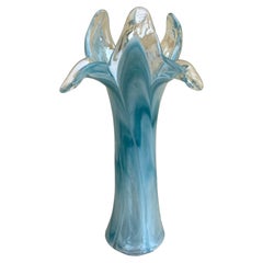 Glass Blue Vase, Made in Italy
