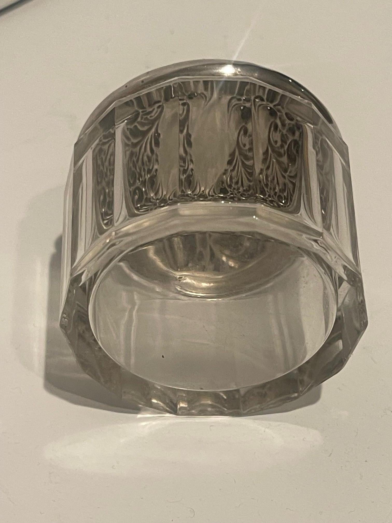 Glass Bottle with Sterling Silver Top, Late 19th Century For Sale 2