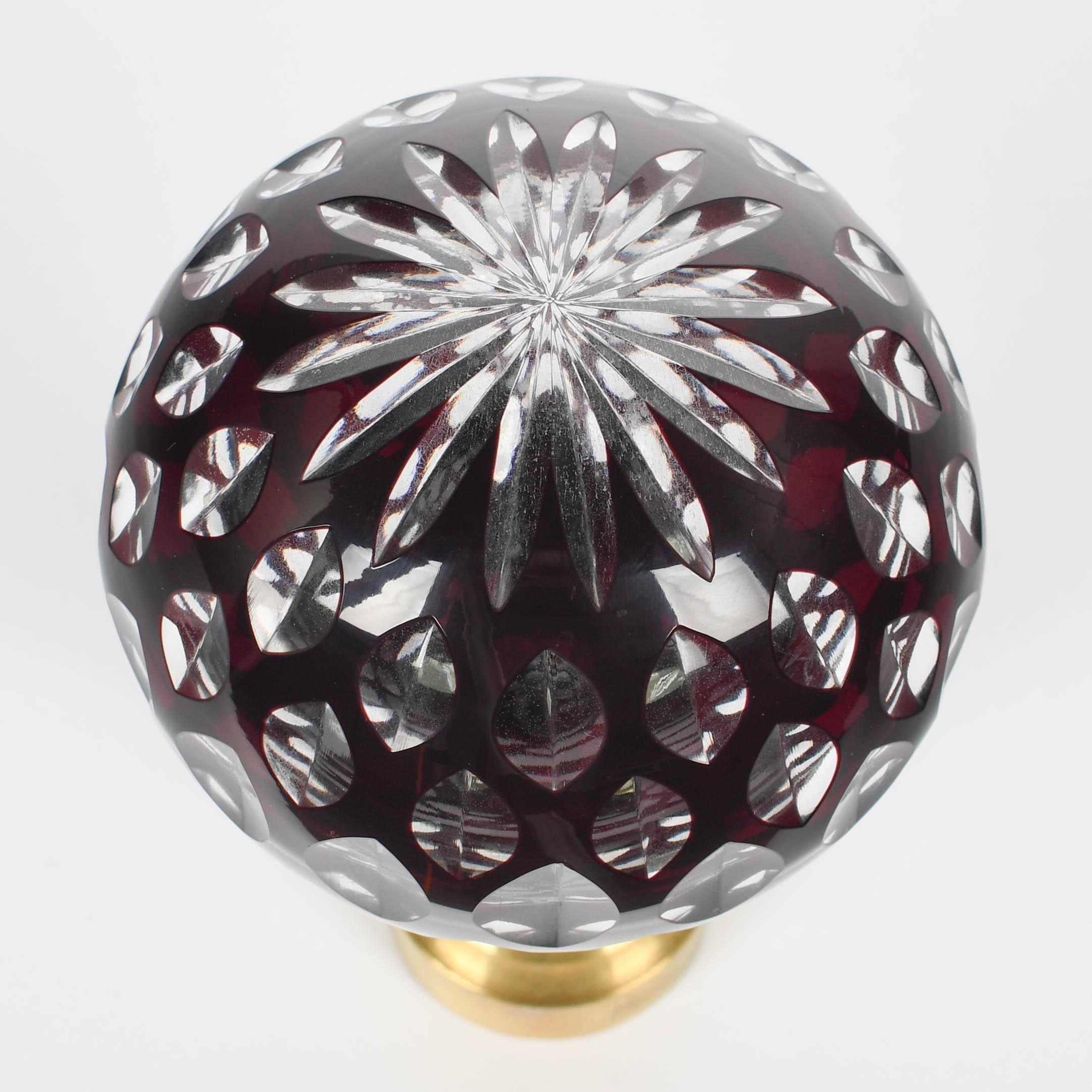20th Century Glass Boules d'Escalier or Newel Post Finial