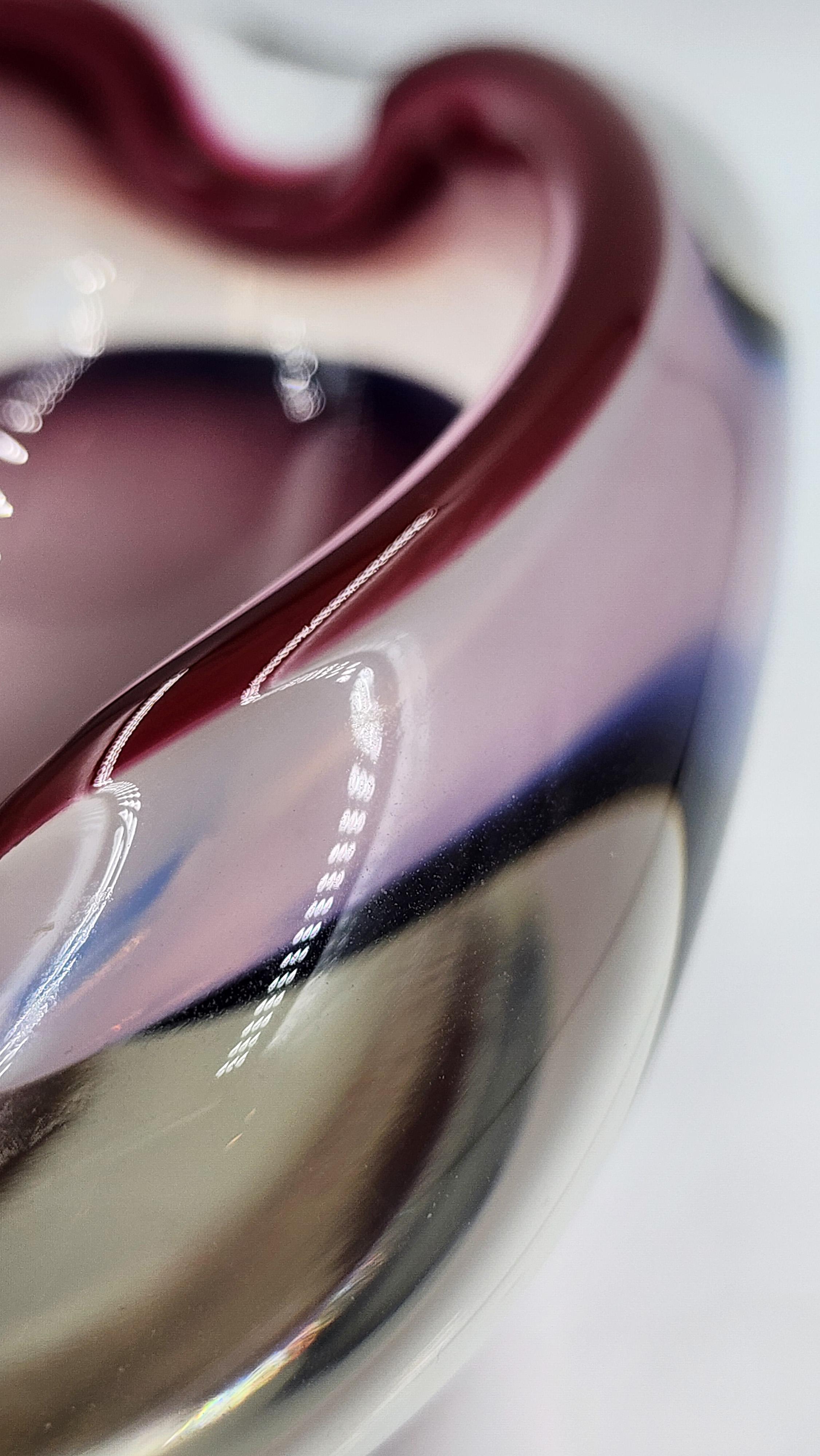 Glass bowl by Josef Hospodka for Sommerso, mid-20th century en Bueno estado para la venta en Autonomous City Buenos Aires, CABA