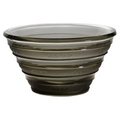 Glass Bowl Designed by Simon Gate for Orrefors, Signed, Sweden, 1930