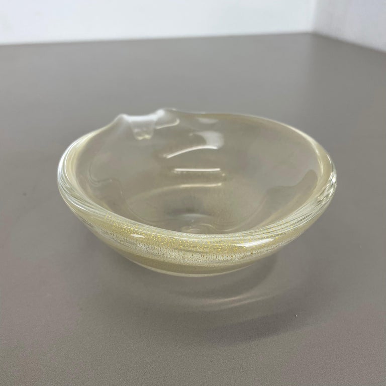 Glass Bowl Element Shell Ashtray Murano Bubble by Barovier and Toso, Italy 1970s For Sale 5