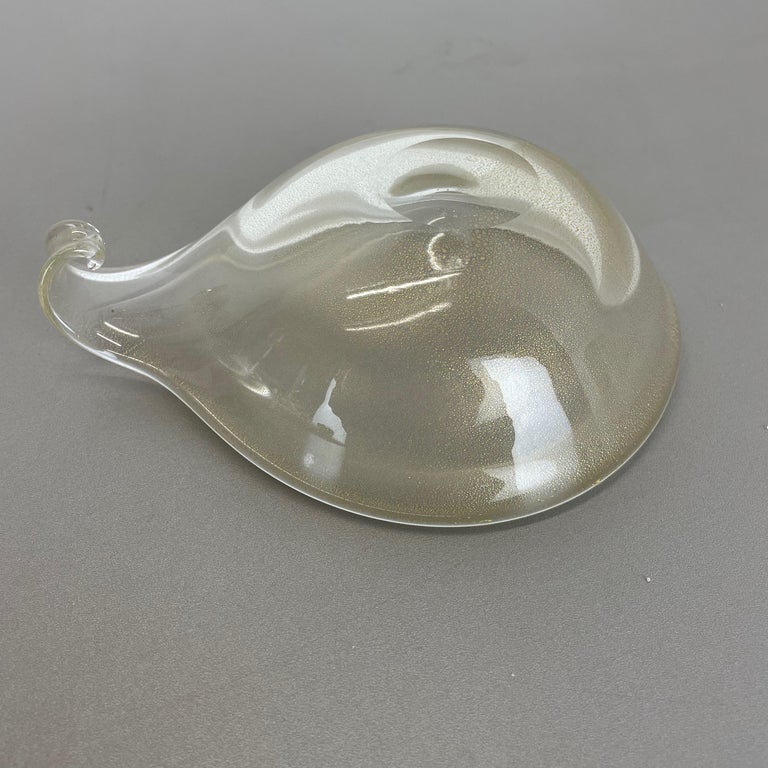 Glass Bowl Element Shell Ashtray Murano Bubble by Barovier and Toso, Italy 1970s For Sale 7