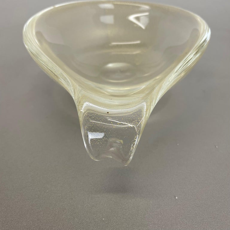 Glass Bowl Element Shell Ashtray Murano Bubble by Barovier and Toso, Italy 1970s For Sale 1