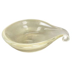 Glass Bowl Element Shell Ashtray Murano Bubble by Barovier and Toso, Italy 1970s
