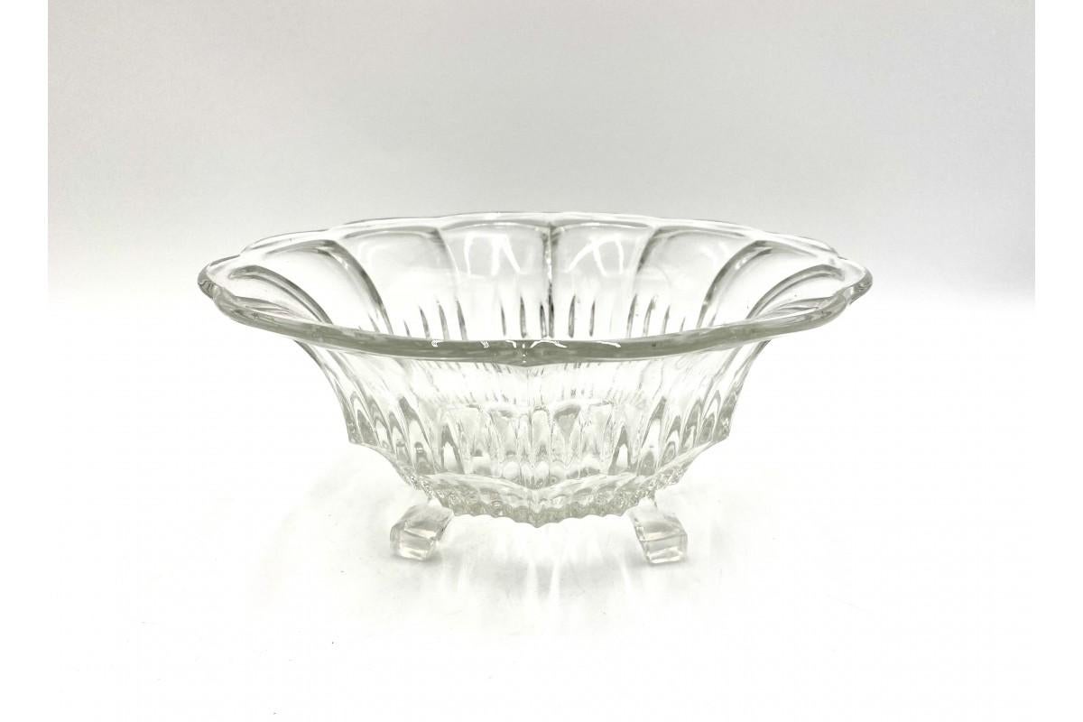 Glass Bowl In Good Condition For Sale In Chorzów, PL